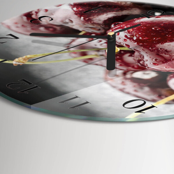 Wanduhr rund Kirsche