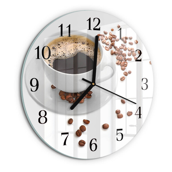 Wanduhr rund Kaffee