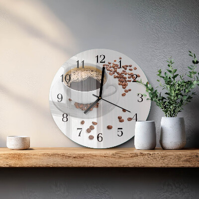 Wanduhr rund Kaffee