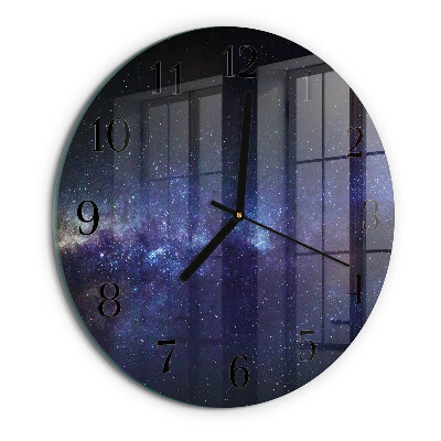 Wanduhr rund Galaxis