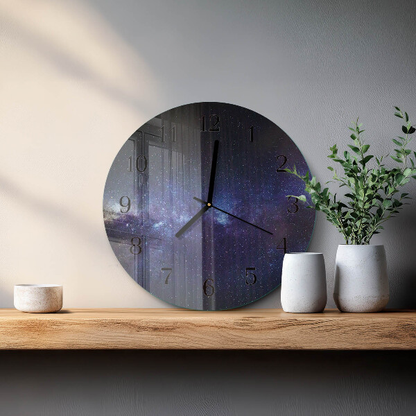Wanduhr rund Galaxis