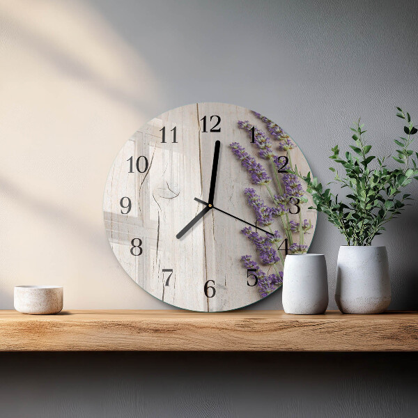 Wanduhr rund Lavendel