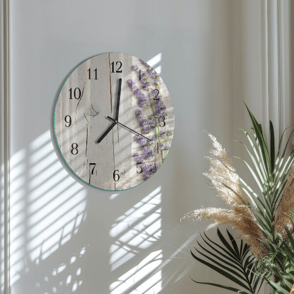 Wanduhr rund Lavendel
