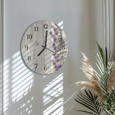 Wanduhr rund Lavendel