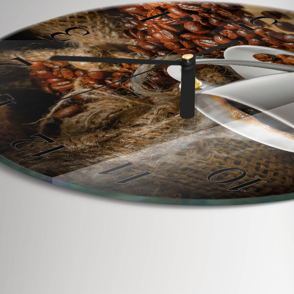 Wanduhr rund Kaffee