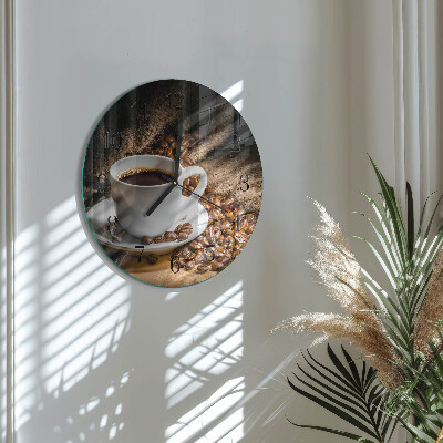 Wanduhr rund Kaffee