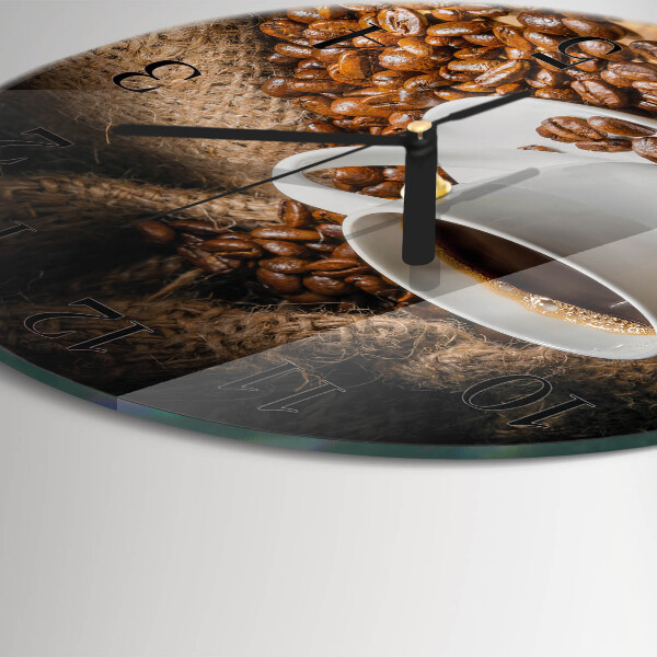 Wanduhr rund Kaffee