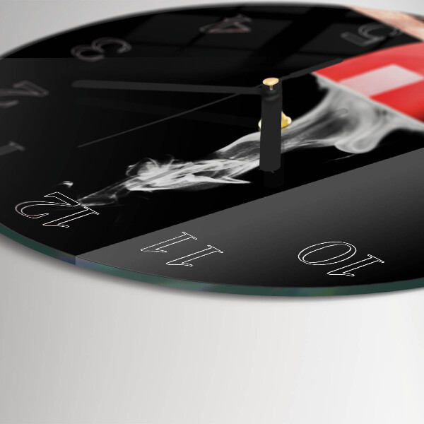 Wanduhr rund Tasse Kaffee