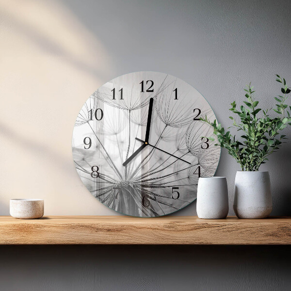 Wanduhr rund Löwenzahn