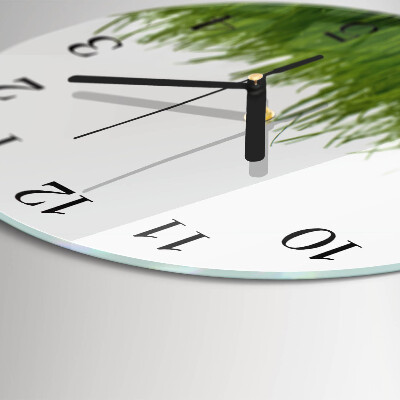 Wanduhr rund Gras