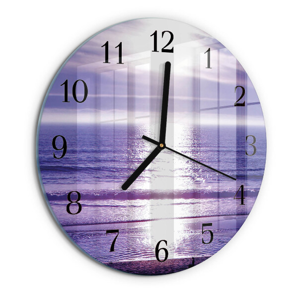 Wanduhr rund Meer