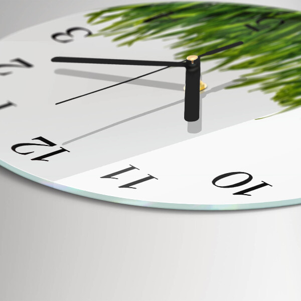 Wanduhr rund Gras