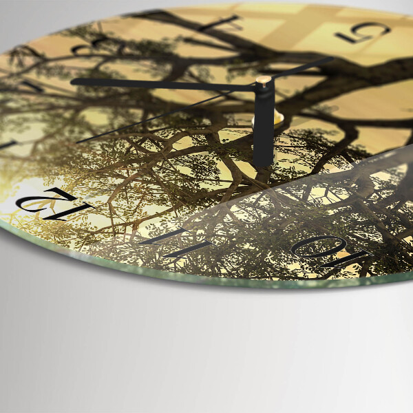 Wanduhr rund Baum