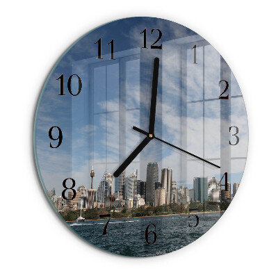 Wanduhr rund Stadt