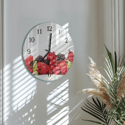 Wanduhr rund Obst
