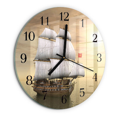 Wanduhr rund Schiff