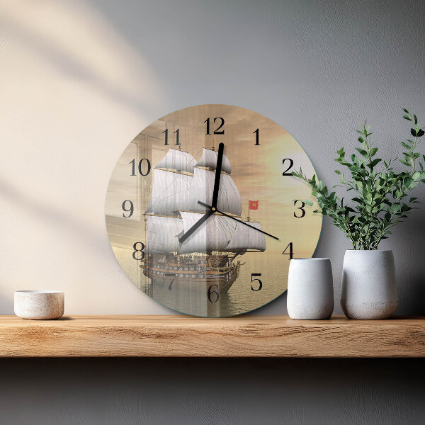 Wanduhr rund Schiff