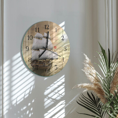 Wanduhr rund Schiff