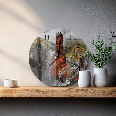 Wanduhr rund Bier