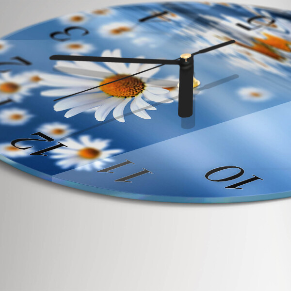 Wanduhr rund Blume