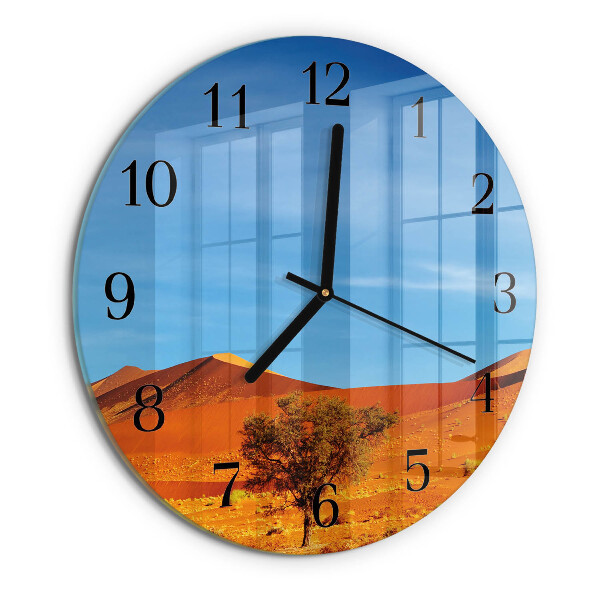 Wanduhr rund Wüste