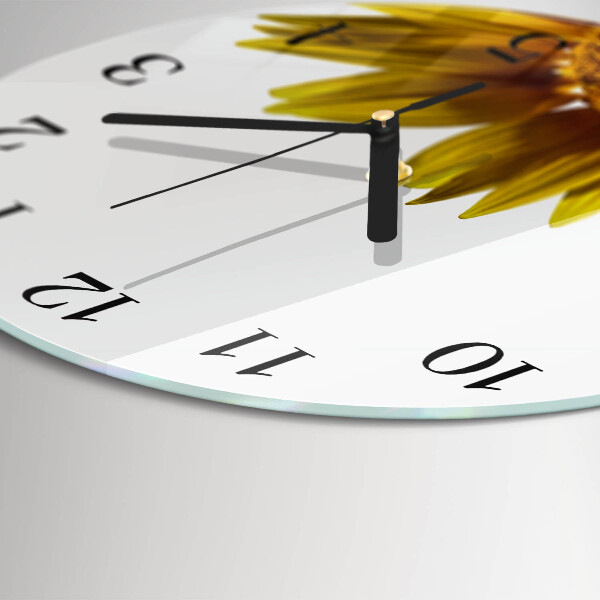 Wanduhr rund Blume