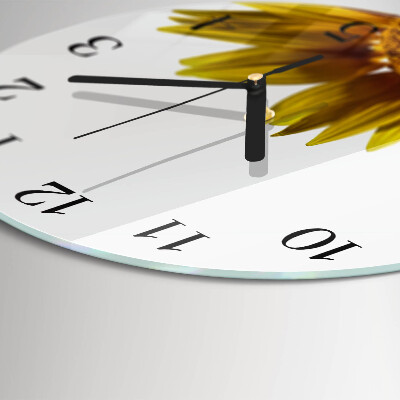 Wanduhr rund Blume