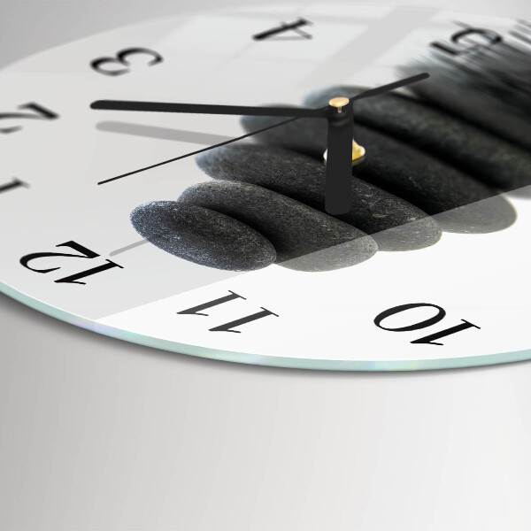 Wanduhr rund Steine