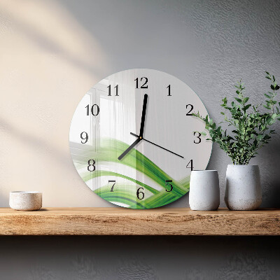 Wanduhr rund Abstrakte Welle