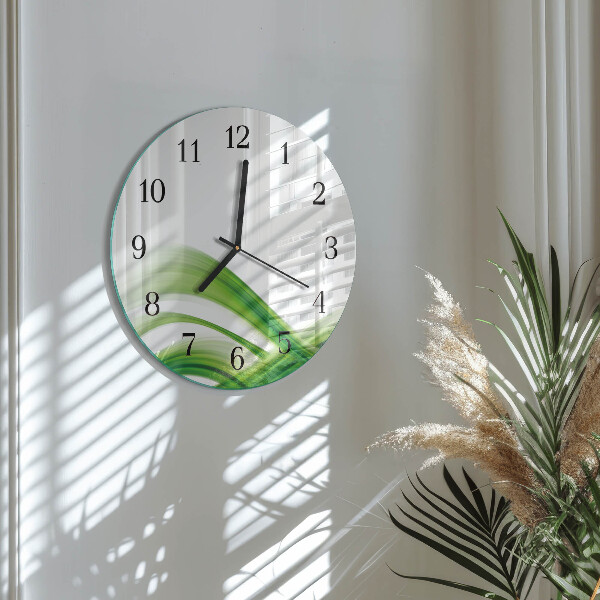Wanduhr rund Abstrakte Welle