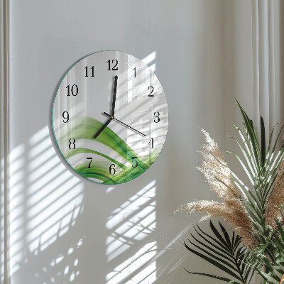 Wanduhr rund Abstrakte Welle