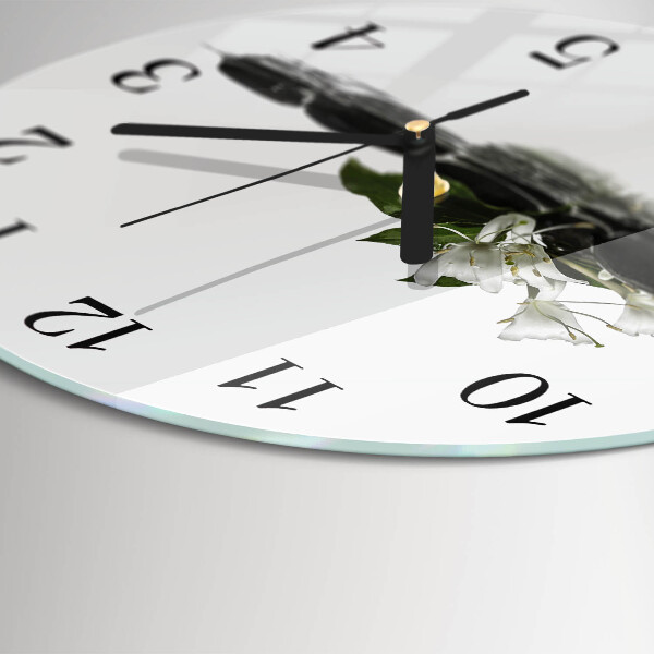 Wanduhr rund Zen-Steine