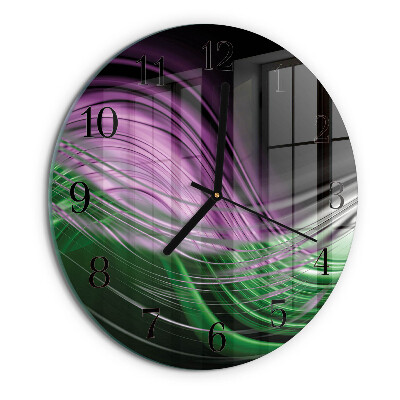 Wanduhr rund Abstrakte Kunst