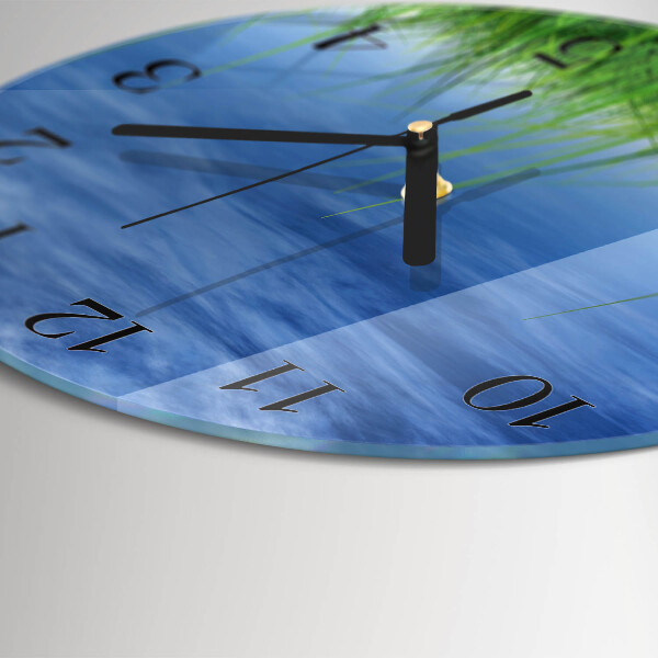 Wanduhr rund Gras
