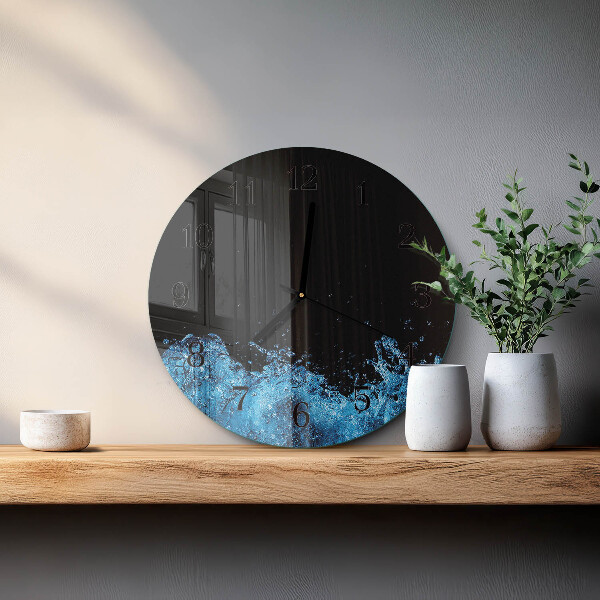 Wanduhr rund Wasser