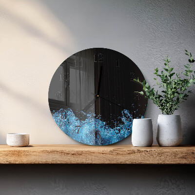 Wanduhr rund Wasser