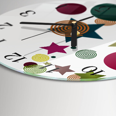 Wanduhr rund Sterne