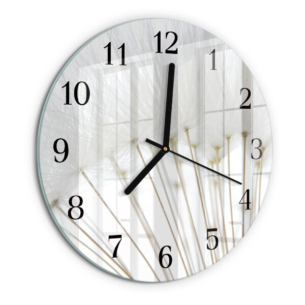 Wanduhr rund Löwenzahn
