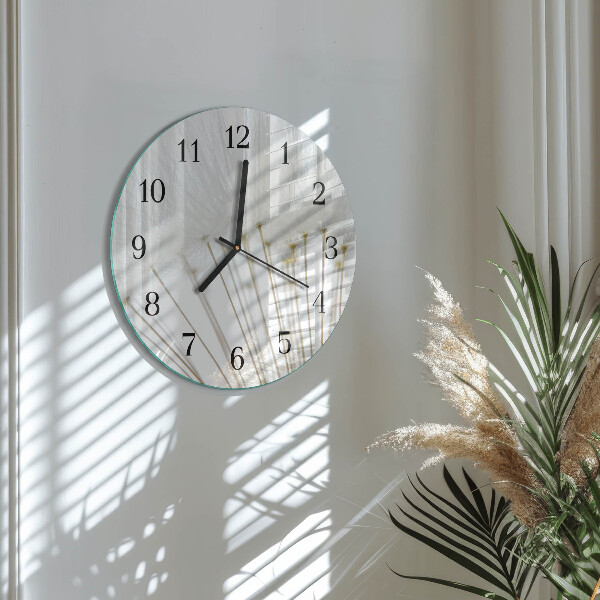 Wanduhr rund Löwenzahn