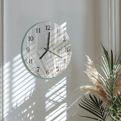 Wanduhr rund Löwenzahn