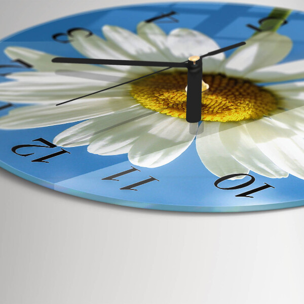 Wanduhr rund Blume