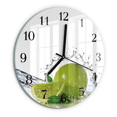 Wanduhr rund Kalkwasser
