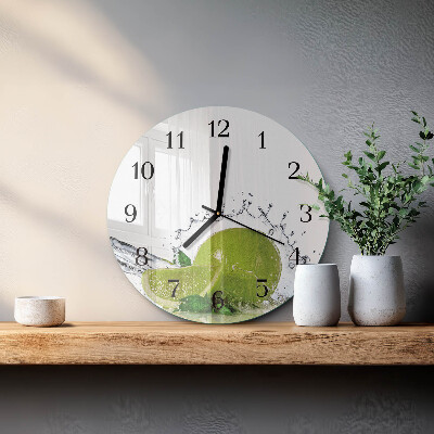 Wanduhr rund Kalkwasser