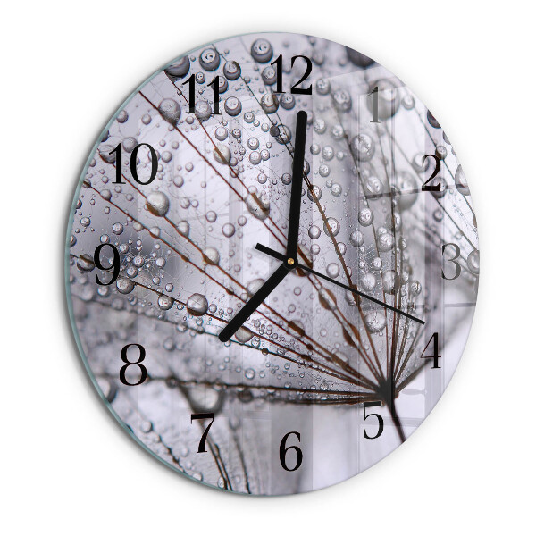 Wanduhr rund Löwenzahn