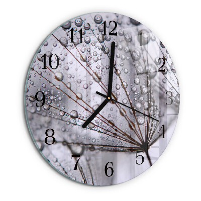 Wanduhr rund Löwenzahn