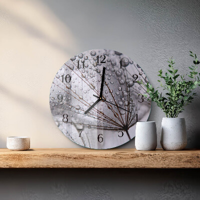 Wanduhr rund Löwenzahn