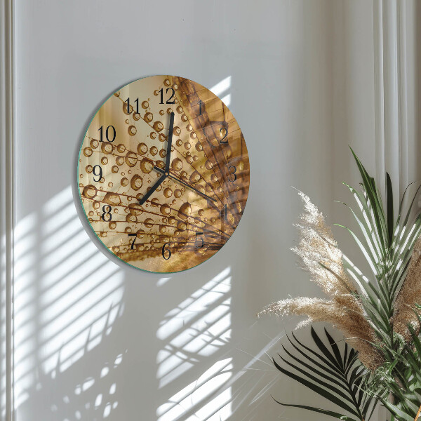 Wanduhr rund Löwenzahn