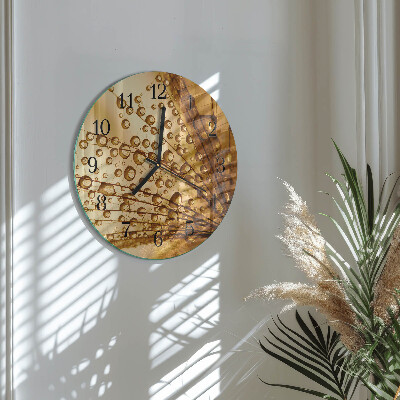 Wanduhr rund Löwenzahn
