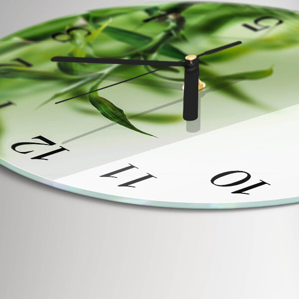 Wanduhr rund Bambus