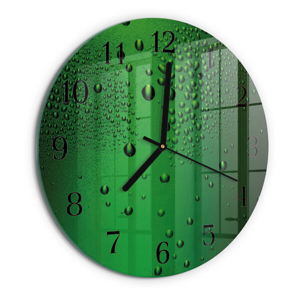 Wanduhr rund Wassertropfen